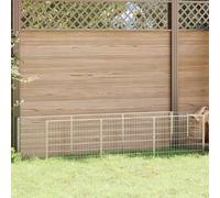 Chenil pour chien argenté 3 m² en acier, 300 x 100 x 70 cm, robuste pour chien et chiot, enclos intérieur sûr pour animaux de compagnie