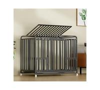 Chenil pour Chien Cage épaisse Noire for Chiens de Petite et Moyenne Taille, idéale for l'intérieur la Maison, adaptée aux Moins 27 kg