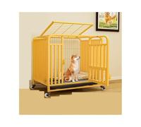 Chenil pour Chien Cage for Chien de Taille Moyenne avec châssis en Tube carré Acier, Niche d'intérieur for Animaux Compagnie pouvant Supporter jusqu'à 70 Livres