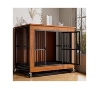 Chenil pour Chien Cage for Chien en Bois De Style Meuble, Niche D'intérieur avec Toilettes, Grande for Animaux Compagnie(Walnut)