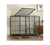 Chenil pour Chien Cage for Chien Noire avec Serrure, Niche d'intérieur for de Taille Moyenne, adaptée aux Chiens 80 Livres