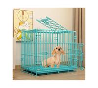 Chenil pour Chien Dog Cage Household Indoor Small with Toilet Separation Pet Medium Large(Blue)