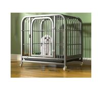 Chenil pour Chien Dog Cage Medium Small Household Indoor Pet Supplies(Noir)