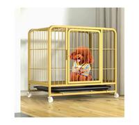 Chenil pour Chien Dog Cage Medium Small Household Indoor Pet Supplies(Yellow)