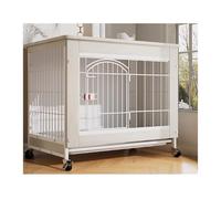 Chenil pour Chien Dog Cage Wooden Pet Small Fence Home Indoor with Toilet Villa Kennel(A)