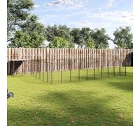 Chenil pour chien noir 25,41 m² en acier, 660 x 440 x 110 cm, pour chiens et chiots, avec toit en polyéthylène résistant aux UV, verrouillable