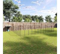 Chenil pour chien noir 37,51 m² en acier, 770 x 550 x 110 cm, enclos extérieur robuste pour chiens et chiots avec toit résistant aux UV