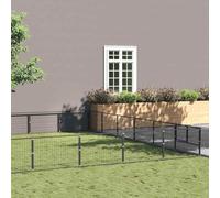 Chenil pour chien noir 54 m² en acier, 900 x 600 x 70 cm, robuste pour la sécurité des animaux de compagnie, grand enclos extérieur