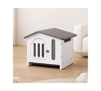 Chenil pour Chien Outdoor Four Seasons Universal Winter Warm Detachable and Washable Dog House Villa Kennel Cage(Grigio)