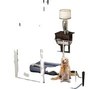 Chenil pour chiens lourd, dimensions spacieuses, acrylique de haute qualité, argent
