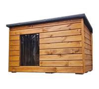 Chenil Résistant aux Intempéries Niche de Chien Grotte Hiver Isoliert Bois