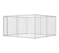 Chenil - Vidaxl - 383x383x185 cm - Acier galvanisé - Grand - Extérieur Blanc G