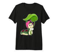 Chenille avec Une Feuille comme Parasol T-Shirt Haut de Gamme