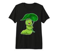 Chenille avec Une Feuille comme Parasol T-Shirt Haut de Gamme