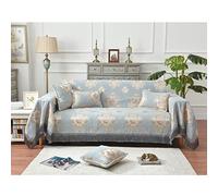 Chenille Canapé Jeter Couverture avec Glands, Jacquard Canapé Housse Couvre-lit, Grands Jets pour Canapé Canapé Chaise Lit Cadeau, Grey, 185x260cm