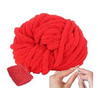 Chenille Chunky Yarn | 88.5Ft Soft Chenille Yarn|Weaving Craft Crocheting Supplies for Scarf Clothes Throw Pillow Basket Pet Bed Blanket Making