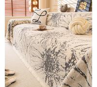 Chenille Jete de Canape, Couverture de Canapé Décorative Universelle, Lavable Jeté de canapé idéal comme Jeté Canapé ou Couvre-lit(Gray,180x340)