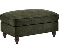 Chenille Ottoman Pouf with Removable Ruffled Skirt Footrest Side Table