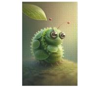 Chenille Verte Puzzles Adultes 1000 Pièces en Bois, Jouet De Puzzle De Défi De Cerveau pour des EnfFourmis, D’Intelligence 78×53cm