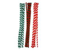 Chenilles Bicolores Couleurs De Noël 30 Cm 24 Pièces