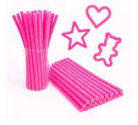 Chenilles pour Loisirs Créatifs, Taille 15 cm, Activités Manuelles, Idéales pour Décorations, Bricolage e Projets DIY, Souples et Modulables - OFITURIA (Rose Fluo, 100 pcs, 15 cm)