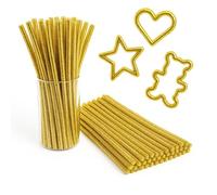 Chenilles pour Loisirs Créatifs, Taille 30 cm, Activités Manuelles, Idéales pour Décorations, Bricolage et Projets DIY, Souples et Modulables - OFITURIA (Or, 200 pcs, 30 cm)