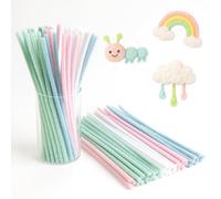 Chenilles pour Loisirs Créatifs, Taille 30 cm, Activités Manuelles, Idéales pour Décorations, Bricolage e Projets DIY, Souples et Modulables - OFITURIA (Pack Couleurs Claires, 200 pcs, 30 cm)