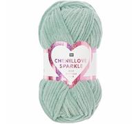 Chenillove Pelote de laine velours scintillante Bleu sarcelle 100 g