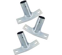 CHENINKJG Lot de 3 supports muraux robustes en métal pour balais et manches - Support mural robuste pour outils de jardin, balais, pelles, râteaux - Rangement peu encombrant pour garage, abri de