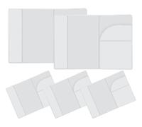 Chenivesss Lot de 5 étuis pour passeport 13,5 x 19 cm - Transparent mat - Avec 2 emplacements pour cartes - Étui de protection robuste et imperméable pour passeport, carte d'identité et cartes