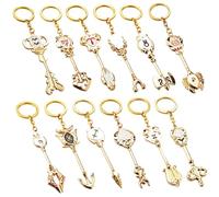 CHENJIRA 12 Porte-clés FairysTail Anime FairysTail Twelve Signs Metal Chaîne Figurine Cosplay Accessoires