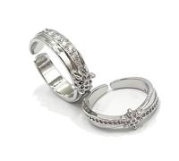 CHENJIRA 2 Bague Love＆Deepspace Jeux Figure Cosplay Anneau Ring Bague De Couple À Ouverture Réglable (A)