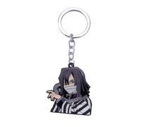 CHENJIRA Ghost Killing Porte-clés Tanjirou Sanemi Pendentif Chaîne en Métal Anime Cosplay Accessoire (O)