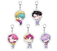 CHENJIRA GhostsHunter Porte-clés en Acrylique Pendentif Chaîne pour Figurines Mignonnes - Multicolore 5 Pièces