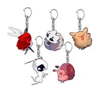 CHENJIRA Hollow Knights Silksongs Porte-clés Pendentif Jeux Figurine Mignonnes Chaîne - Acrylique, 5 Pièces