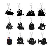 CHENJIRA Lord of Mysterie Klein Cat Porte-clés Chaîne Klein Figurine Cosplay Accessoire - Acrylique Multicolore 12 Pieces