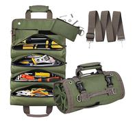 CHENKEE Trousse a Outils,Trousse Outils Enroulable,Sacoche Outil with 2 Removable Pockets,Multi-Purpose Sac With Strap,Idéal pour les électriciens et les Plombiers