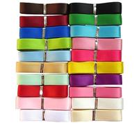 Chenkou Craft 18,3 m de ruban en polyester simple face 1,6 cm 20 couleurs assorties Assortiment de plusieurs lots