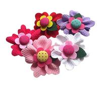 Chenkou Craft Grande 6 cm rembourré patchs à ruban en feutre Fleurs Nœud Décoration 15 pcs mélange