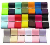 Chenkou Craft Lot de 20 rubans gros grain Couleurs assorties 18,3 m, 1 1/2"(38mm)