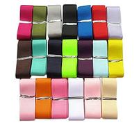 Chenkou Craft Lot de 20 rubans gros grain Couleurs assorties 18,3 m, 1"(25mm)