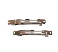 Chenkou Craft Lot de 40 barrettes à cheveux en métal argenté (8,9 cm)