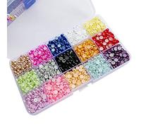 Chenkou Craft, perles demi-rondes, plates, à dos plat, gemmes, en vrac, 5mm