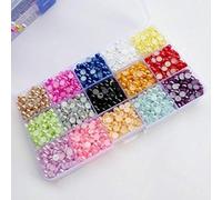 Chenkou Craft, perles demi-rondes, plates, à dos plat, gemmes, en vrac, 6mm