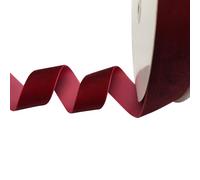 Chenkou Craft Rouleau de ruban en velours rouge foncé de 22,7 m par rouleau de 3,8 cm (rouge foncé, 40 mm)