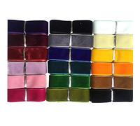 Chenkou Craft Ruban de velours de 18,1 m x 2,5 cm - 20 couleurs assorties - 25 mm