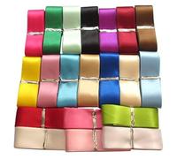 Chenkou Craft Ruban en polyester 18 m x 2,5 cm - 20 couleurs assorties - Mélange de lots