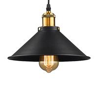 CHENKUI Lustre Créatif Vintage en Métal Kit De Base De Lampe Suspendue Industrielle Noire E27 Luminaire De Ferme Suspendu Réglable pour Le Restaurant De La Salle À Manger De L'îlot De Cuisine