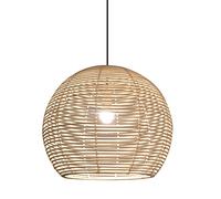 CHENKUI Lustre en Bambou De Style Wabi-sabi Suspension Réglable en Fil De Fer Suspendu Éclairage Suspendu Naturel Tissé À La Main Lumière Décorative Simple Moderne pour Cuisine, Balcon, Chevet