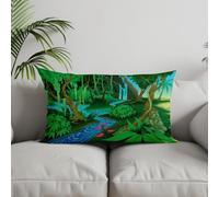 Chenlane Soie Housse de Coussin Aesthetic Taie d'oreiller Deco Rectangulaire Dessin Animé Mignon, Grossesse Vision Imprimés Raffinés 40x60cm